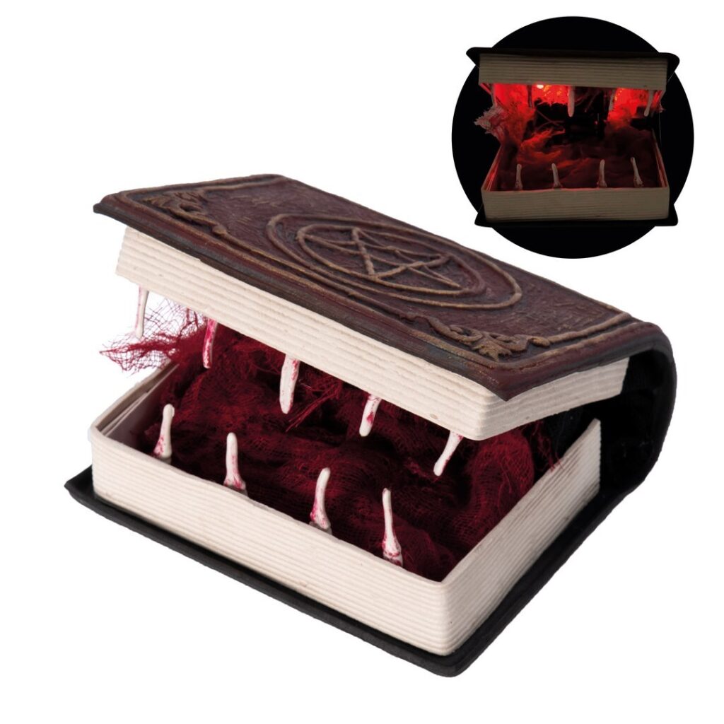 LIVRE VORACE HANTÉ ANIMÉ SONORE ET LUMINEUX 14CM
