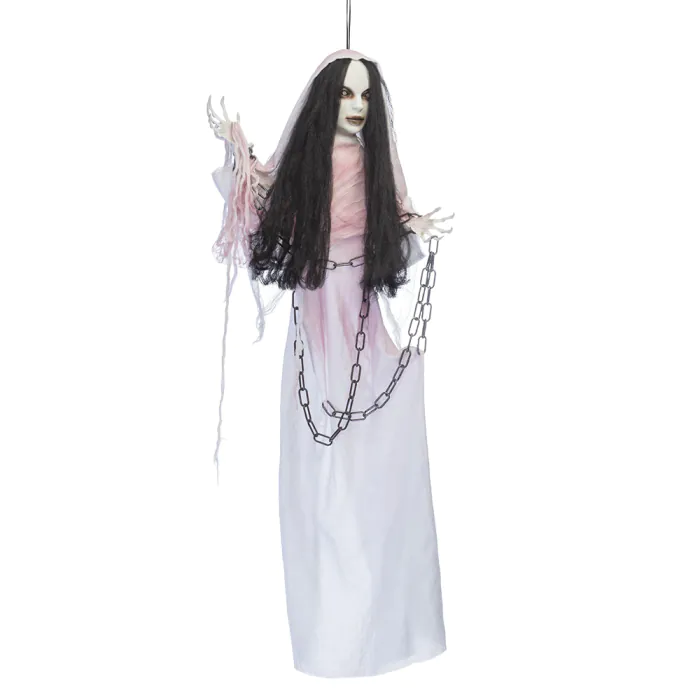 MARIÉE FANTÔME VOILÉE avec chaine animée sonore et lumineuse (Décoration 120 cm) – Image 2