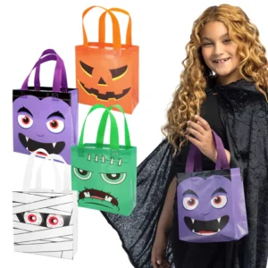 Sac Halloween 4 assortis (24 x 19,5 cm)