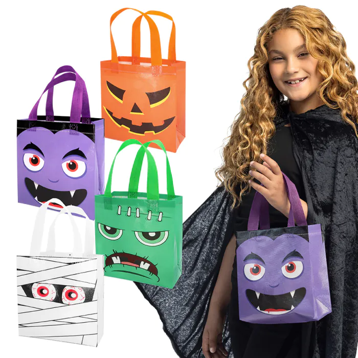 Sac Halloween 4 assortis (24 x 19,5 cm) – Image 1