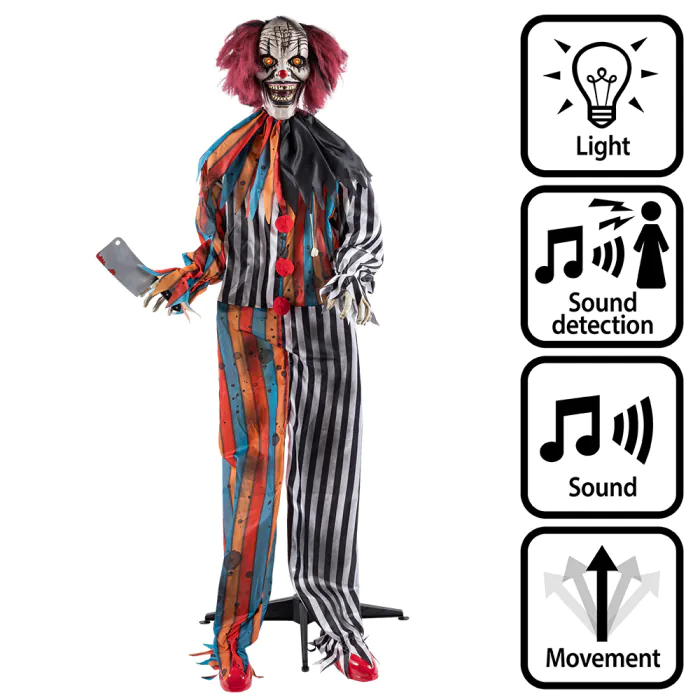 CLOWN ANIMÉ  (automate son et lumière  175 cm) démo vidéo – Image 1